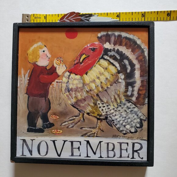 Nancy Thomas November Plaque from her "Children's Series" dated 2004 (Turkey) - Picture 3 of 8